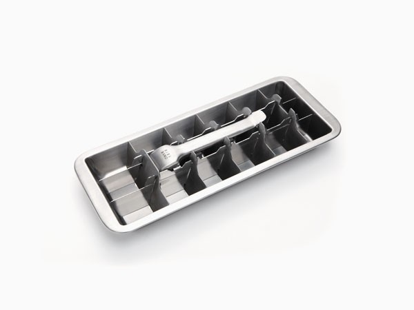 ecozoi Stainless Steel Ice Cube Trays, 12 Large Cubes, 2 Pack